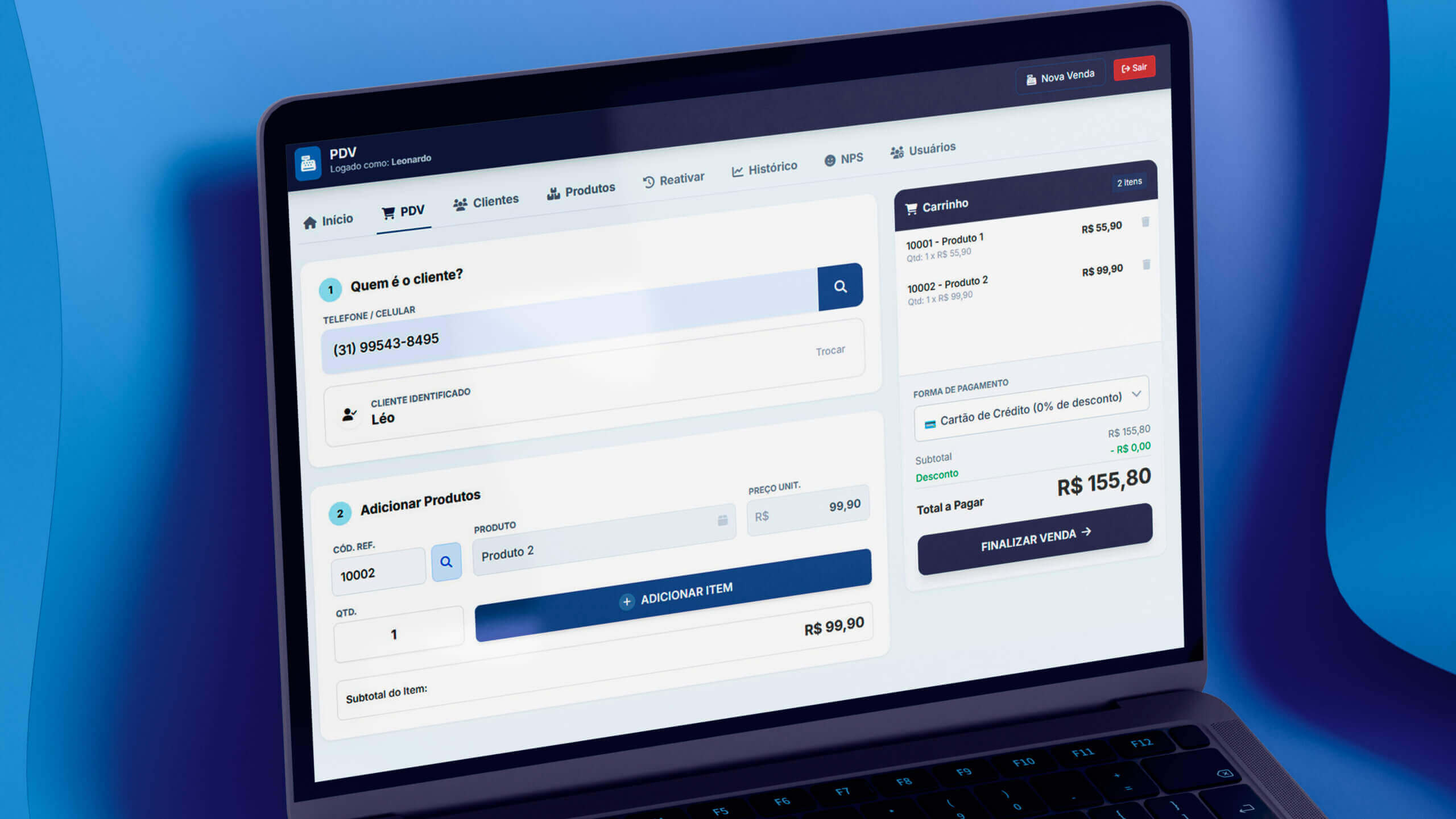 Sistema PDV e CRM